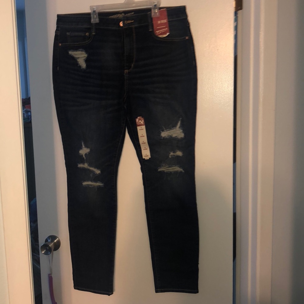Distressed jeans